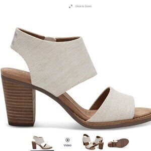 Tom's Majorca Cutout Natural Heeled Sandal